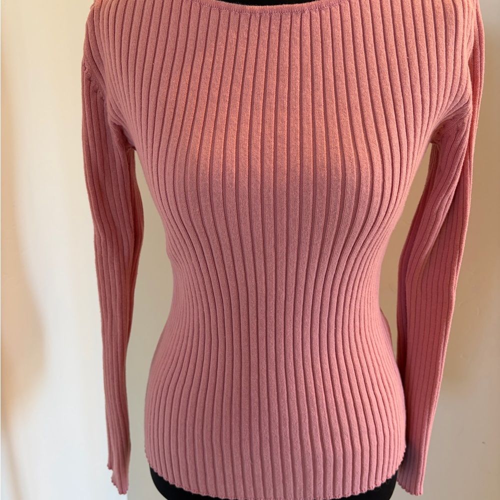 3/$15! Chadwicks Ribbed Mauve Sweater